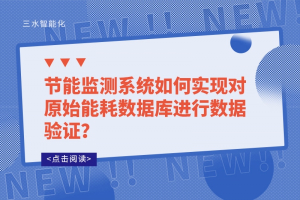 節(jié)能監(jiān)測系統(tǒng)如何實(shí)現(xiàn)對原始能耗數(shù)據(jù)庫進(jìn)行數(shù)據(jù)驗(yàn)證？